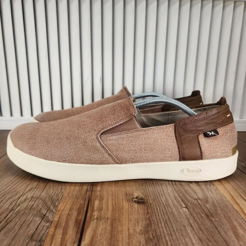 Chaco Davis Loafer J106129 Men's Sz 13 Brown Canvas Casual Slip On Comfort Shoes